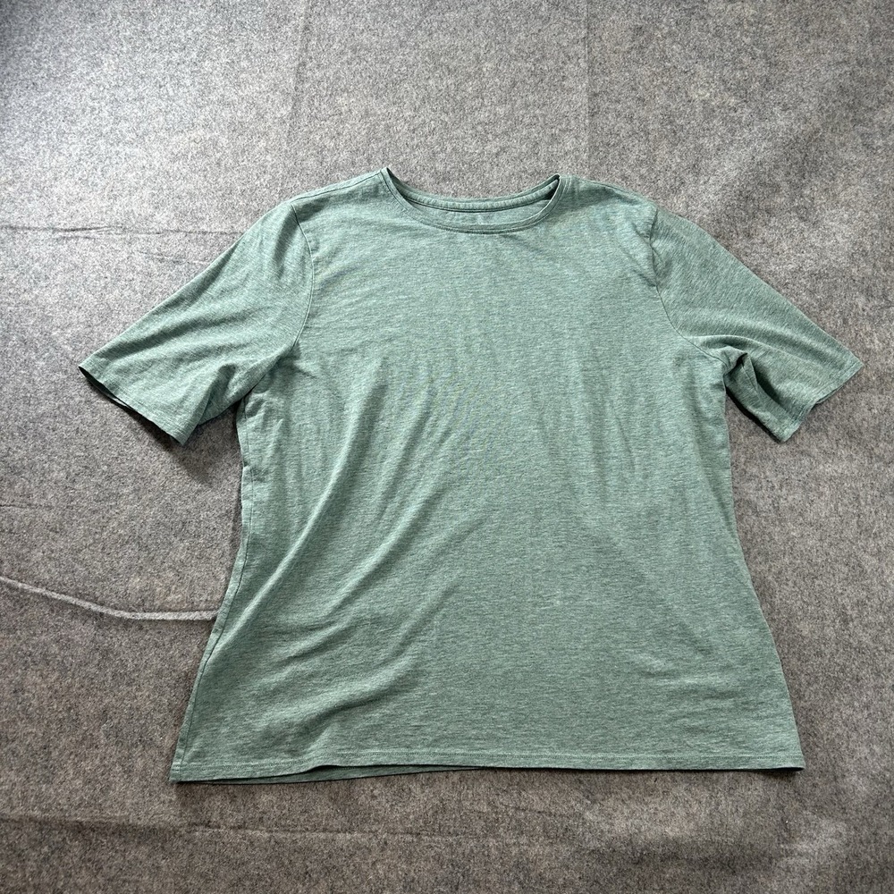 Garnet Hill Top Large Turquoise Soft Organic Pima Cotton Blend Stretch